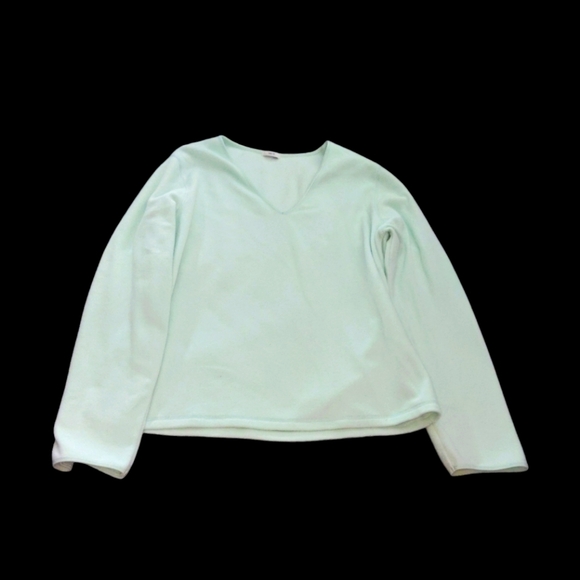 Easy Fit Mint Green V Neck Top - Picture 2 of 5